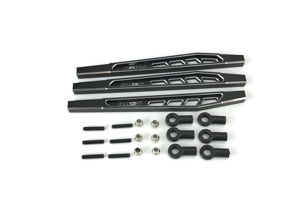 CEGCKD0374 KAOS CNC Aluminum Rear Upper & Lower Suspension Links (117mm, Black) (3pcs) F450