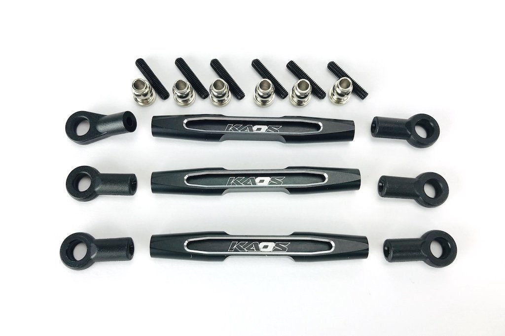 CEGCKD0375 KAOS CNC Aluminum Panhard Bar & Steering Tie Rod (57mm, Black) (3pcs) F450