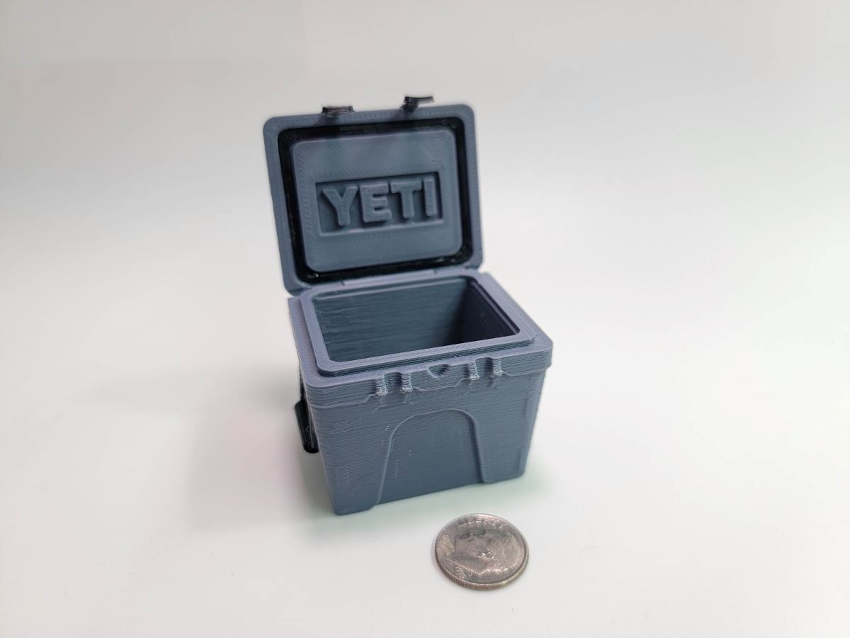 ERC10-9024-LG  Cooler Yeti 35 Gal Light Gray 1/10 scale miniatures