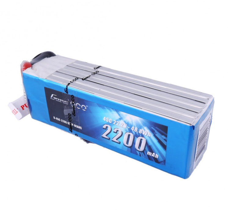 GEA22006S45E3 Gens ace 2200mAh 6S1P 22.2V 45C Lipo Battery Pack with EC3 Plug