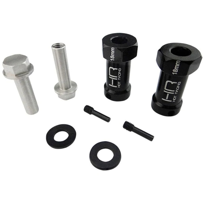 SCX10ET01 Extensions de moyeu de roue 18 mm, hexagone 12 mm (2) : Scx Wraith