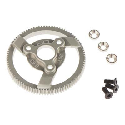 TE890H Hard Anodized Aluminum Spur Gear 48P 90T