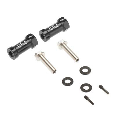 SCX10TT01 20mm Wheel Hub Extensions w/12mm Hex (2) SCX