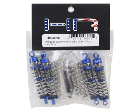 Amortiguadores de aluminio roscados LTN56DP06 (azul): Latrax Rally, Teton