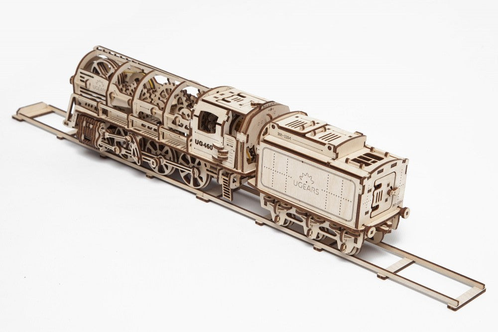 Locomotive à vapeur UGears avec annexe - 443 pièces 
