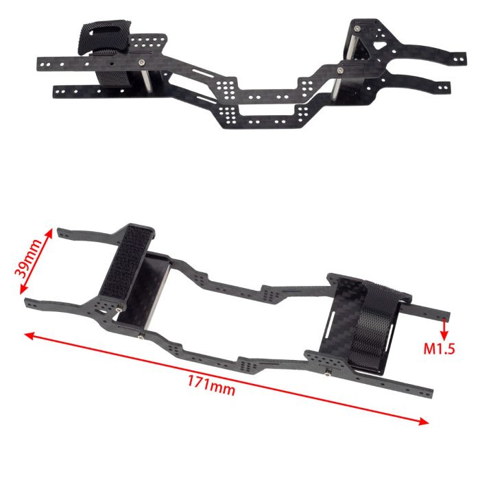 PHBSCX24749 LCG Carbon Fiber Chassis, for Axial SCX24 Jeep / Bronco / C10