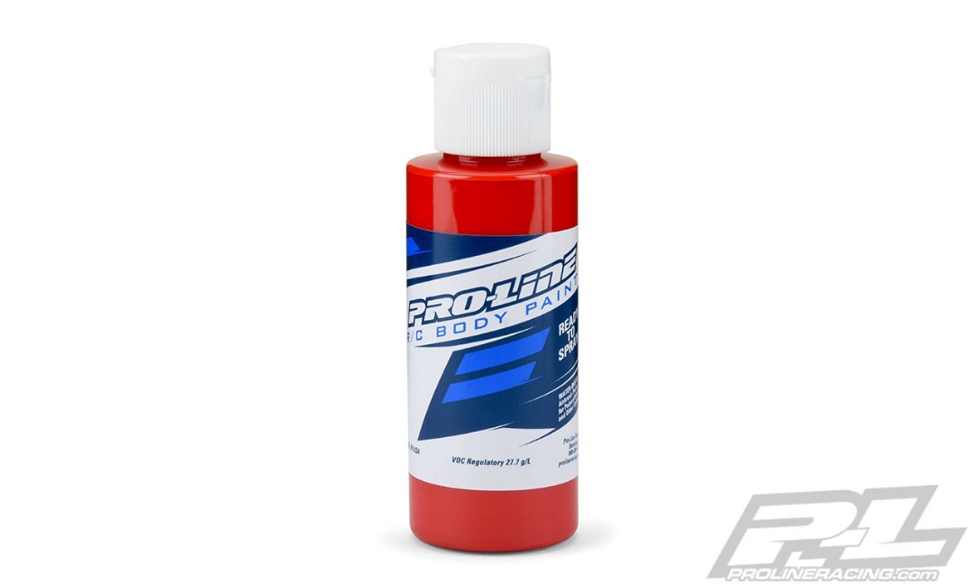 PRO632502 Peinture pour carrosserie Pro-Line RC - Rouge spécialement formulée pour Polycarbo