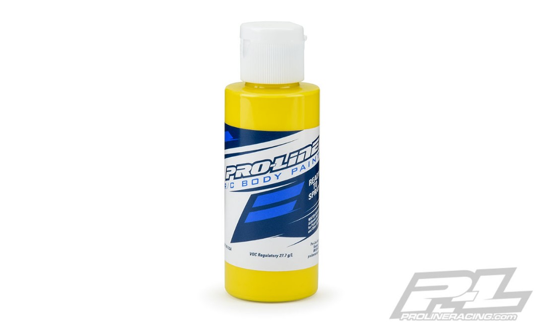 PRO632504 Pro-Line RC Body Paint - Yellow Specially Formulated for Polyca