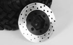 Z-S0530 RC4WD 1.9"/2.2" Buje hexagonal de rueda de acero de 6 lengüetas con rotor de freno