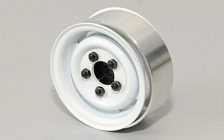 Z-W0076 RC4WD 1.55" Landies Vintage Stamped Steel Beadlock Wheels (White)