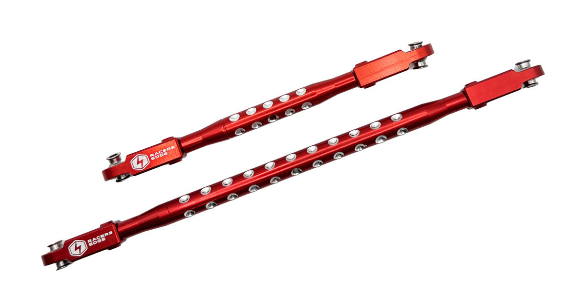 RCESCX6019R Juego de varilla de dirección CNC de aluminio para Axial SCX6 Rojo