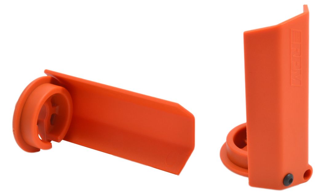 80438 RPM Black Shock Shaft Guards for the Traxxas X-Maxx - Orange