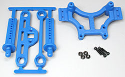 80165 Shock Tower/Adj Mount Blue T/E-Maxx