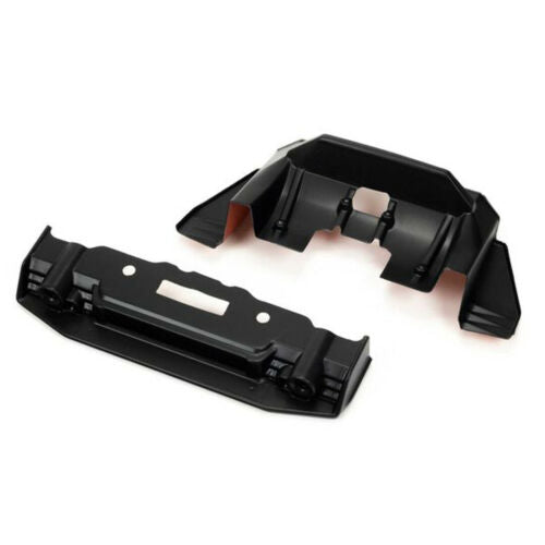 ARA410010 Painted Splitter And Diffuser, Black/Orange: FELONY 6S BLX