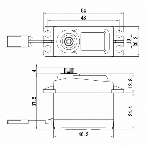 SAVSA1256TGP Standard Size Coreless Digital Servo w/ Soft Start .15/277 @ 6V