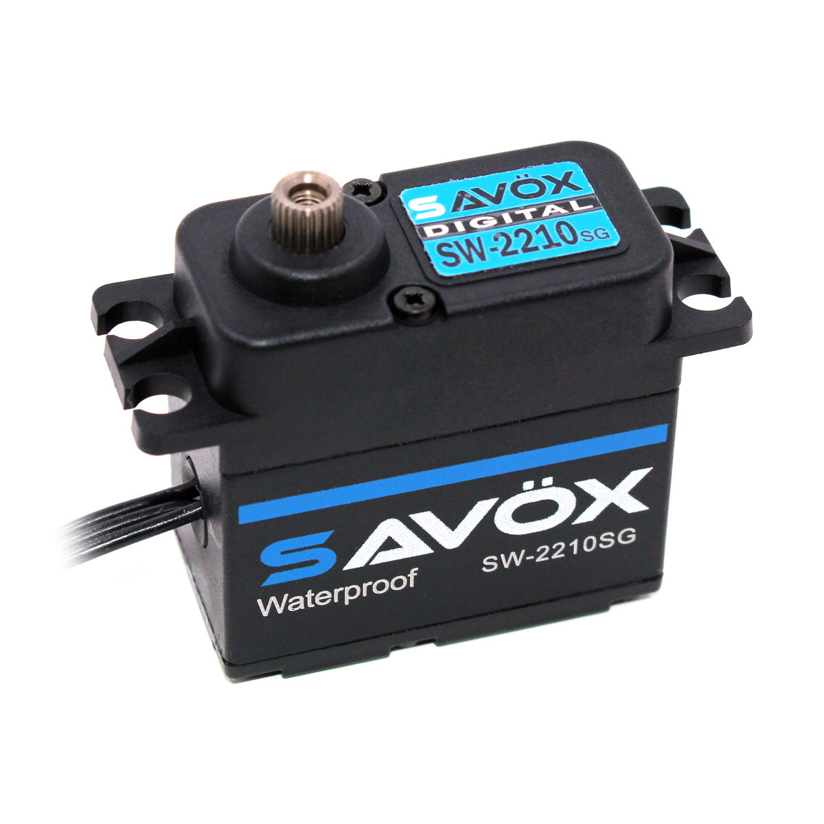 SAVSW2210SG-BE Waterproof Premium, High Voltage, Brushless, Digital Servo 0.11 sec / 555 oz @ 7.4V -Black Edition