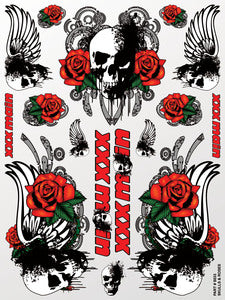 XXXS033 Skulls & Roses Sticker Sheet
