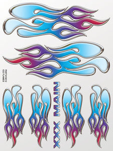 XXXS012 Ice Flames Sticker Sheet