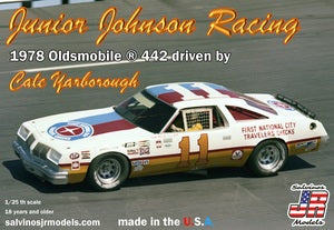 SJMJJO1978B 1/25 Junior Johnson Racing 1978 Oldsmobile 442, conducido por Cale Yarborough, kit de coche modelo de plástico