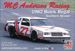 SJMMCAB1982DA  1/24 MC Anderson Racing 1982 Buick Regal Southern Winner Plastic Model Car Kit