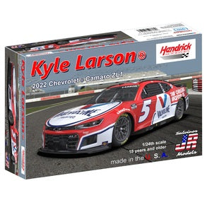 SJMHMC2022KLV 1/24 Hendrick Motorsports Kyle Larson 2022 Camaro - Kit de modèle de voiture en plastique Valvoline