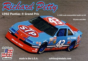 SJMRPGP1992A 1/24 Richard Petty #43 1992 Pontiac Grand Prix Kit de coche modelo de plástico
