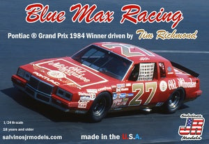 SJMBMGP1984NW 1/24 Blue Max Racing 1984 2+2 Driven by Tim Richmond Plastic Model Car Kit