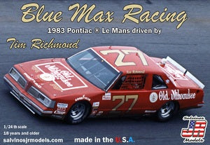 SJMBMLM1983P 1/24 Blue Max Racing 1983 Pontiac LeMans conduit par Tim Richmond Kit de modèle de voiture en plastique