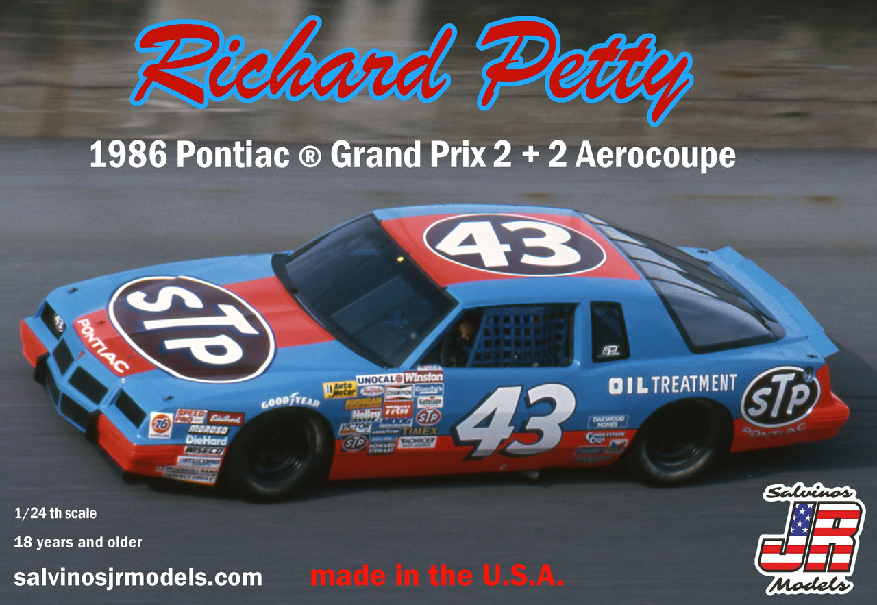 SJMRPGP1986D 1/24 Richard Petty 1986 Pontiac 2 + 2 Kit de modèle de voiture en plastique