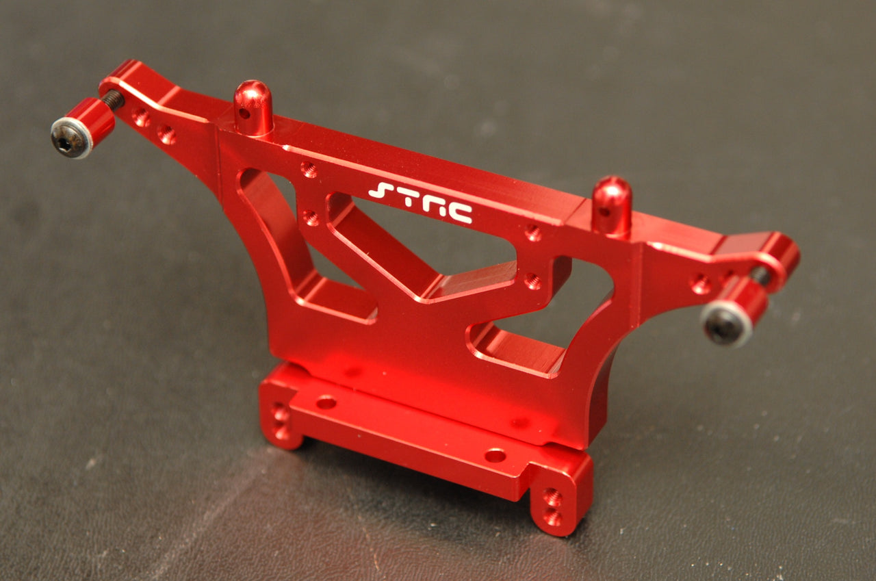 SPTST9418R Torre de choque trasera de aluminio resistente para Traxxas Drag Slash, rojo