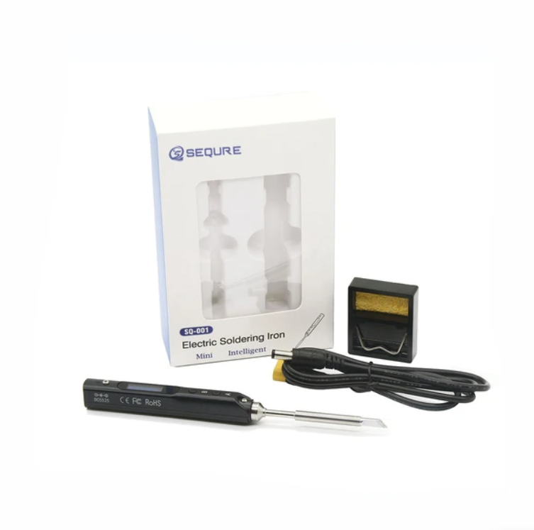 65W Digital OLED Programmable Portable | SEQURE SQ-001 Mini Soldering Iron Black