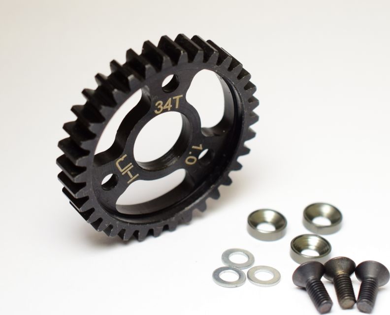 SRVO434 Steel Spur Gear (34T 1.0 Mod): Traxxas
