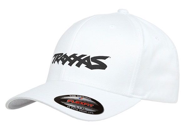 1188-WHT-LXL Gorro con logo de Traxxas, blanco, grande/XL 