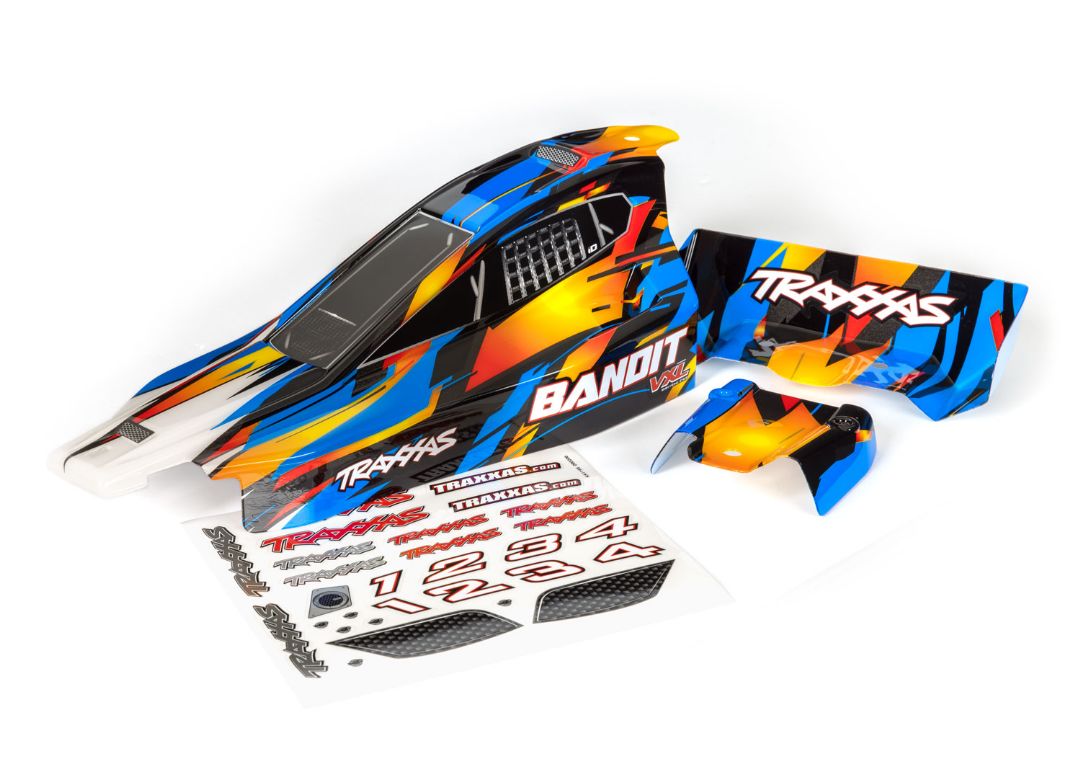 2436X Traxxas Body, Bandit VXL, Azul (pintado, calcomanías aplicadas)