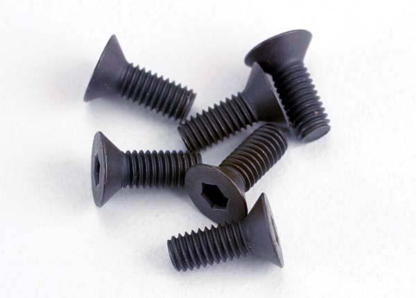 2550 Traxxas Tornillo de cabeza plana de 3x8 mm (6) 