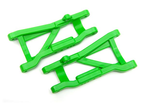 2555G Traxxas Suspension arms, rear (green) (2) (heavy duty, cold weather)