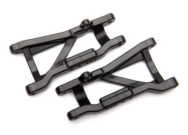 2555G Traxxas Suspension arms, rear (black) (2) (heavy duty, cold weather)