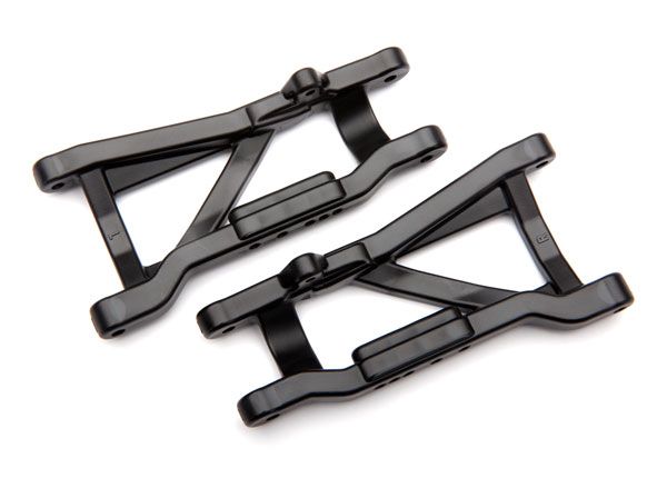 2555X Traxxas Suspension arms, rear (black) (2) (heavy duty, cold weather)