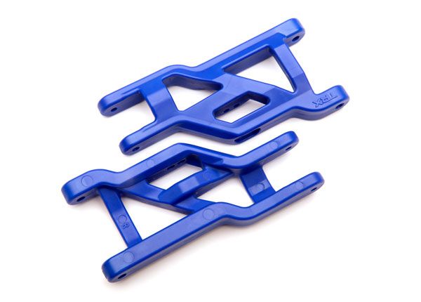 3631A Traxxas Suspension arms, front (blue) (2) (heavy duty, cold weather material)