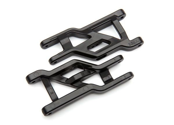 3631X Traxxas Suspension arms, front (black) (2) (heavy duty, cold weather)