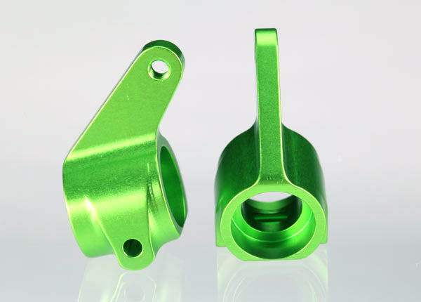 3636G Bloques de dirección, Rustler®/Stampede®/Bandit® (2), aluminio 6061-T6 (anodizado en verde)/rodamientos de bolas de 5x11 mm (4)