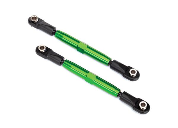 3644G Camber links, rear (TUBES green-anodized, 7075-T6 aluminum, stronger than titanium) (73mm) (2)/ rod ends (4)/ aluminum wrench (1)