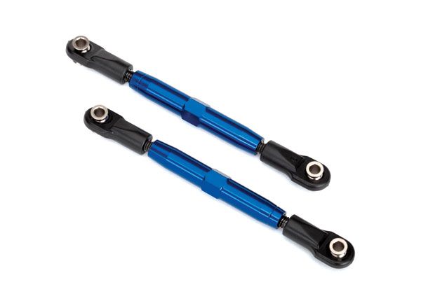 3644X Camber links, rear (TUBES blue-anodized, 7075-T6 aluminum, stronger than titanium) (73mm) (2)/ rod ends (4)/ aluminum wrench (1)