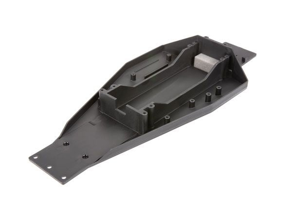 3728 Traxxas Lower chassis (black) (166mm long battery compartment)