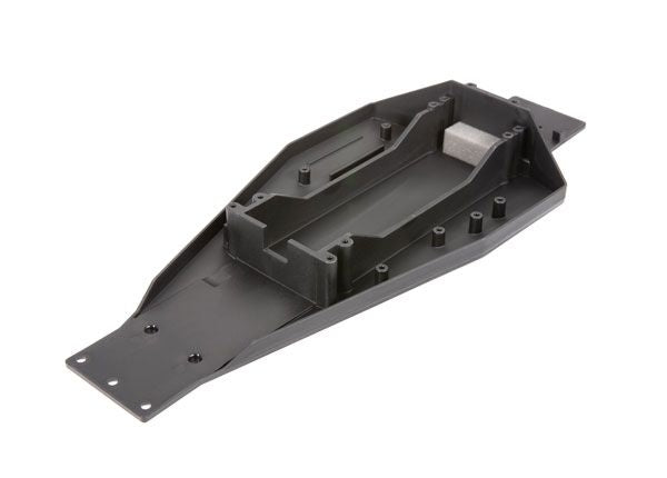 3728 Traxxas Châssis inférieur (noir) (compartiment batterie de 166 mm de long) 