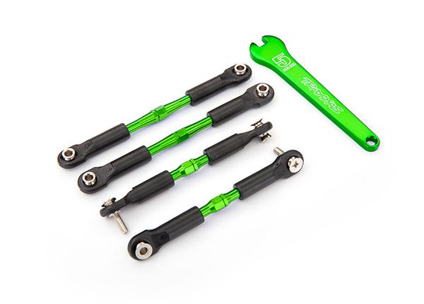 3741G Traxxas Aluminum Turnbuckle Camber Link Set (Green) (4)