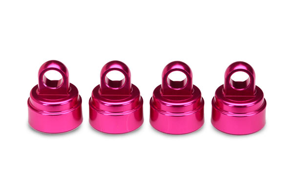 3767P Shock caps, aluminum (pink-anodized) (4) (fits all Ultra Shocks)
