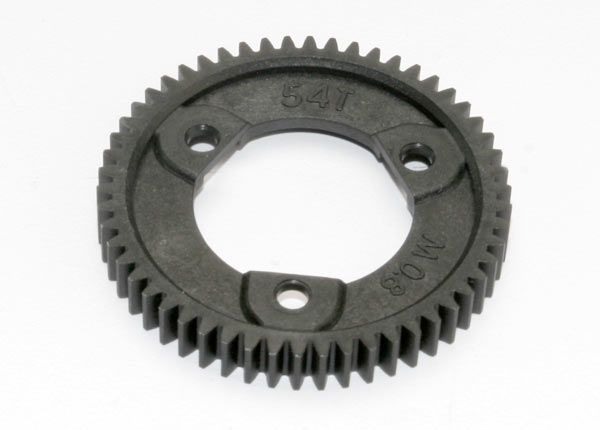 3956R Spur gear, 54t tooth (0.8 metric pitch, compatible with 32-pitch) (requires #6814 center differential)