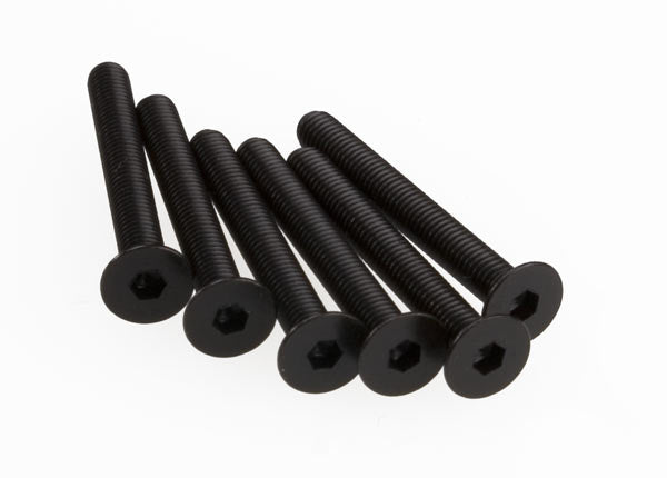4858 Traxxas Screws, 3x25mm Countersunk Machine (Hex Drive) (6)