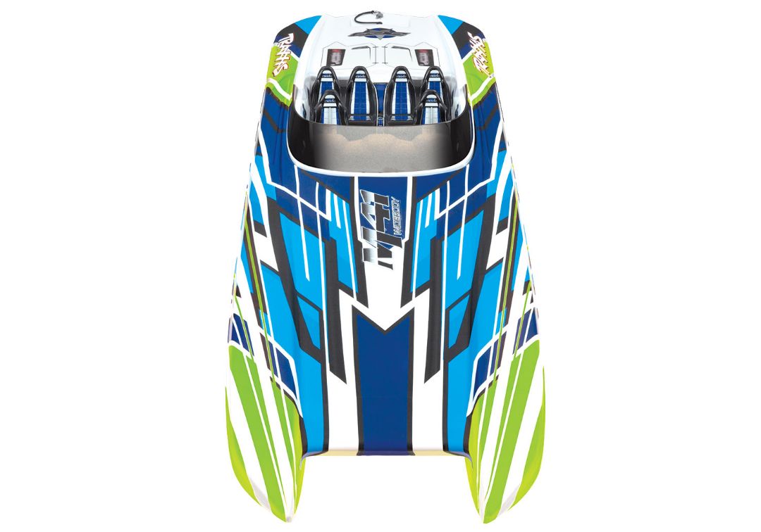 57046-4 Traxxas DCB M41 Barco de carreras catamarán de fuselaje ancho de 40" GreenX